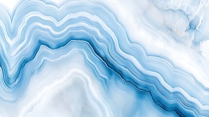 Aufkleber - Abstract blue and white marble texture with flowing patterns, ideal for backgrounds and designs