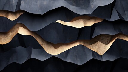 Aufkleber - Abstract textured layers of dark and light materials creating a dynamic visual effect in design