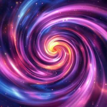 Background reveals dreamy glow swirl of twist ripple