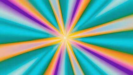 Aufkleber - Abstract Colorful Radiating Light Burst Animation