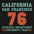 © Tetiana - California, San Francisco graphic design for t-shirt. T-shirt print, apparel typography. Vector