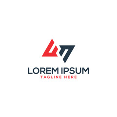 Fototapete - Abstract shape logo design creative modern minimal geometric concept 