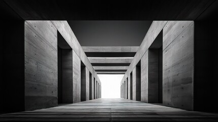 Poster - Bold Architectural Shot with Black and White Lines and Perspectives