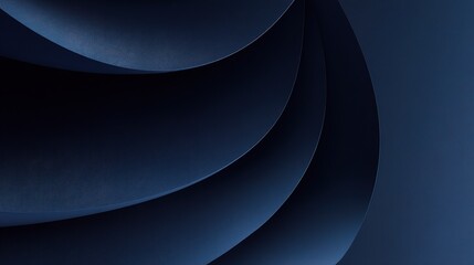 Poster - Minimalist Navy Abstract Background with Smooth Gradient Layers