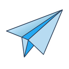 Poster - Paper airplane vector illustration, origami plane, travel, flight, and childhood memories design