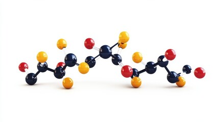 Poster - PNG Abstract molecular structure model