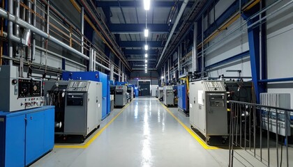 Poster - Modern Manufacturing Facility with Organized Machinery and Tools