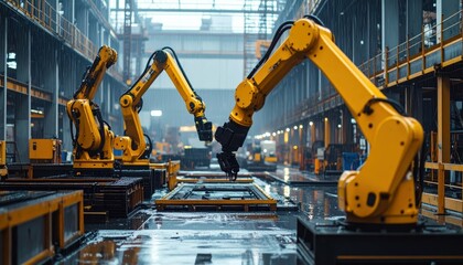 Poster - Industrial Robotics in Action Inside a Modern Manufacturing Facility