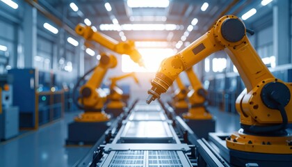 Poster - Advanced Robotic Arms in Modern Industrial Manufacturing Facility