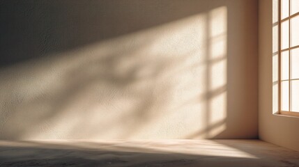 Poster - soft pearled toned background with window shadows in natural light