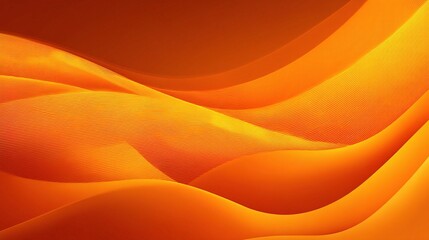 Poster - Vibrant Tangerine and Orange Background with Flowing Layers