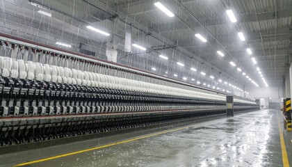 Poster - Modern Textile Manufacturing Facility with Advanced Machinery Setup