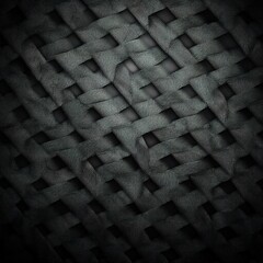 Poster - Abstract Black Rubber Texture in Intricate Woven Design