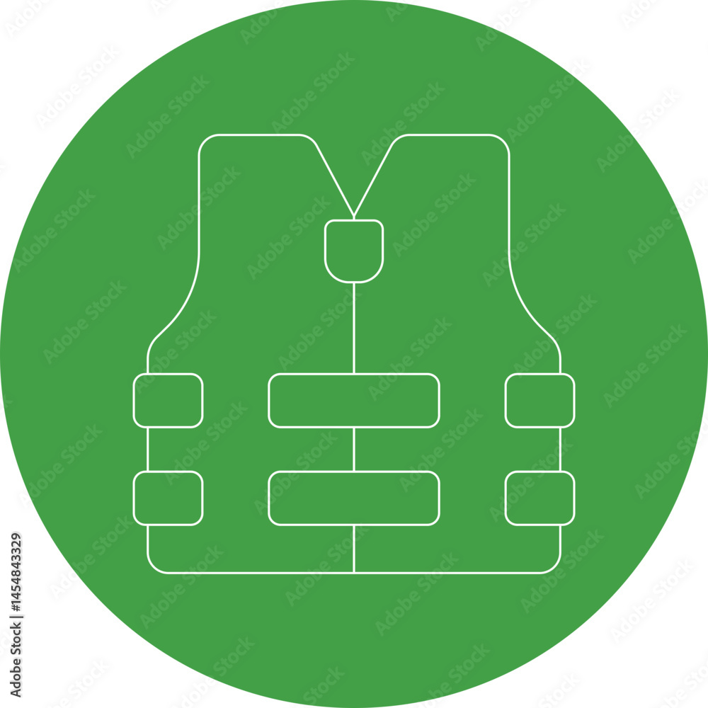 Jacket icon single vector illustration