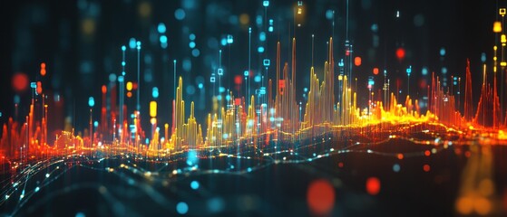 Poster - Abstract data cityscape