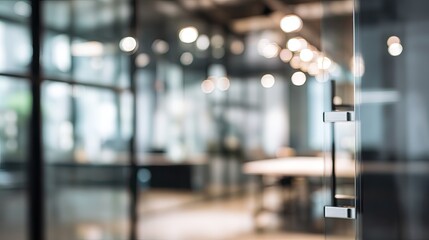 Business meeting room interior modern office space blurred background professional environment