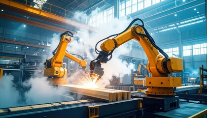 Poster - Advanced Robotics in Industrial Manufacturing with Sparks and Smoke