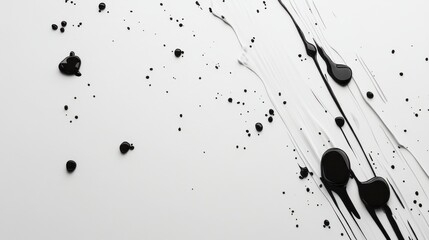 Poster - A white background with a few black spots