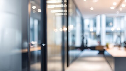 Business meeting space modern office blurred background professional environment perspective conceptual