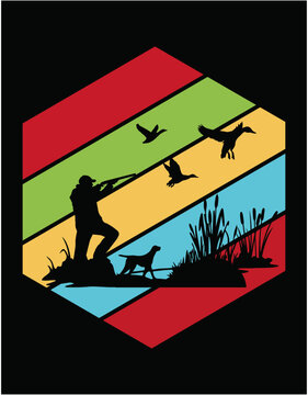 Duck Hunting Cutting Printable Files - printable editable vector art file.