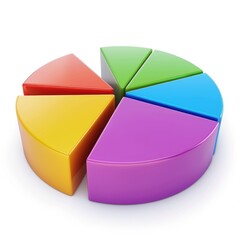 Poster - Colorful pie chart graphic illustrating proportions.