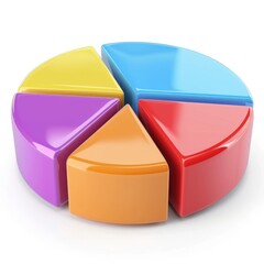 Poster - Colorful pie chart segments illustrate data distribution.