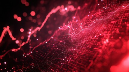 Poster - futuristic stock market or trading graph suitable for financial investments economic trends and busi