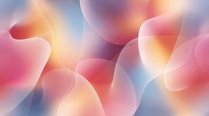 Poster - Abstract Soft Shapes in a Colorful Repeating Seamless Pattern