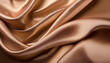 © Kael - photography of beautiful elegant wavy beige light brown satin silk luxury cloth fabric texture abstract background design copy space card or banner