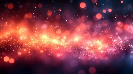 Fototapete - A glowing surface ripples gently, bathed in abstract light patterns