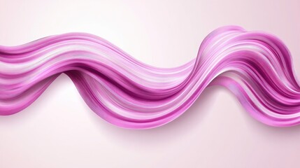 Wall Mural - Abstract swirling ribbons in shades of pink and white.