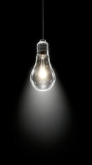 Poster - Bright Light Hanging in the Dark During a Sudden Power Outage at Night