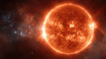 Poster - Majestic Solar Flare Erupts From the Sun Showcasing Vibrant Energy and Cosmic Beauty