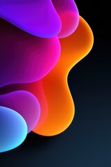 Poster - A colorful image of a rainbow with a black background. The colors are vibrant and the image has a playful and fun mood