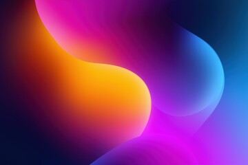 Poster - A vibrant and colorful background with a purple and blue line. The background is a mix of orange and blue hues, creating a dynamic and eye-catching composition