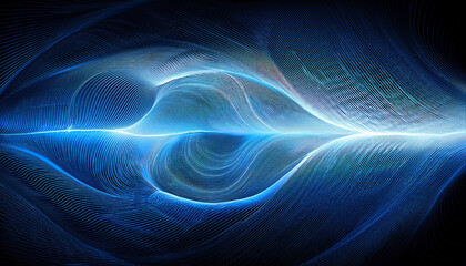 abstract background element fractal graphics series three dimensional composition of glowing lines and mosaic halftone effects wide format high resolution image blue and white colors
