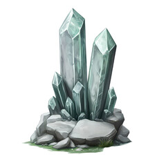 Fototapete - Crystalhorn Keep isolated on transparent background