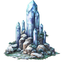 Fototapete - Crystalhorn Keep isolated on transparent background