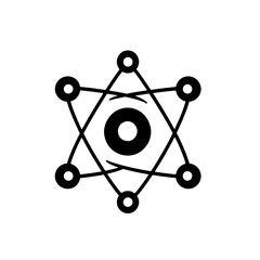 Poster - Minimalist tech-inspired chemical bond icon showcases simplicity in design and representation of molecular structures for educational purposes