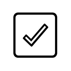 Poster - Minimalist unchecked checkbox icon with clean lines representing a simple visual cue for task management