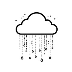Poster - Hail icon designed in a minimalist style capturing tech-inspired elements with clean lines and simplicity for modern use