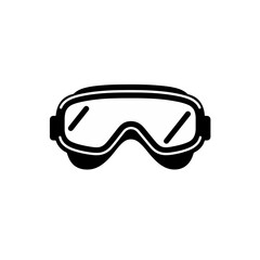 Poster - Minimalist tech-inspired icon of safety goggles designed for clarity and functionality