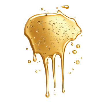 Golden Drizzle isolated on transparent background .