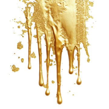Golden Drizzle isolated on transparent background .