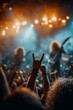 © Rivet Render - Energetic Rock Band Performance on Stage with Bright Lights and Audience