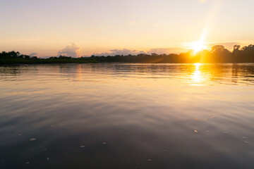 Wall Mural - Sunset,  rivers and jungle