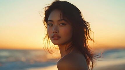 Wall Mural - radiant asian model