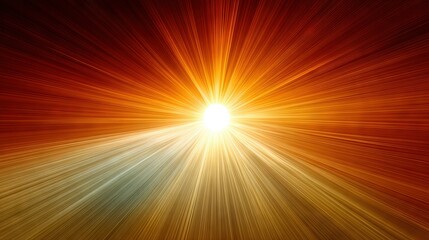 Wall Mural - a bright orange and yellow background with a bright light centered, symbolizing a ray of light illum