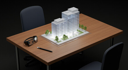 Aufkleber - Architects designing futuristic buildings using augmented reality glasses