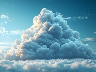 serene blue sky and clouds